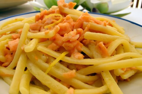 Eine ungewöhnliche Weinbegleitung: Scialatielli al salmone